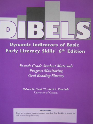 (image for) DIBELS 6th Edition 4 Progress Monitoring Oral Reading Fluency (P - Click Image to Close