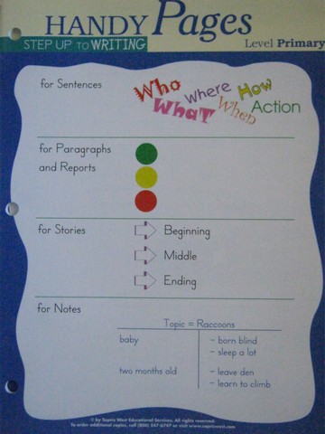 (image for) Step Up to Writing Primary Handy Pages (P) by Maureen E Auman - Click Image to Close