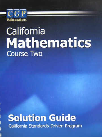 (image for) CGP California Mathematics Course 2 Solution Guide (CA)(Spiral)