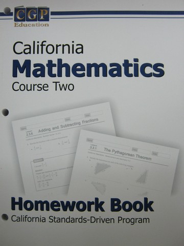 (image for) CGP California Mathematics Course 2 Homework Book (CA)(P)