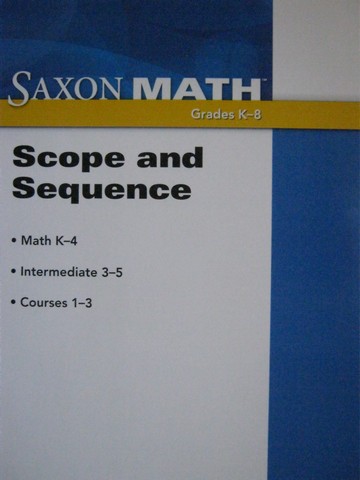 (image for) Saxon Math K-8 Scope & Sequence (P) by Nancy Larson