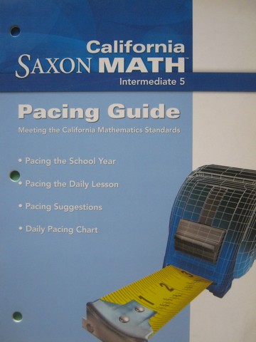 (image for) California Saxon Math Intermediate 5 Pacing Guide (CA)(P)
