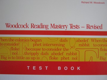 (image for) Woodcock Reading Mastery Tests Revised Form G Kit (Pk)