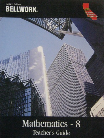 (image for) Bellwork Mathematics 8 Revised Edition TG (CA)(TE)(P) by De Pue & Dorff