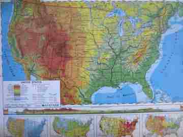 (image for) Nystrom Laminated U S Desk Map (P)(Big)
