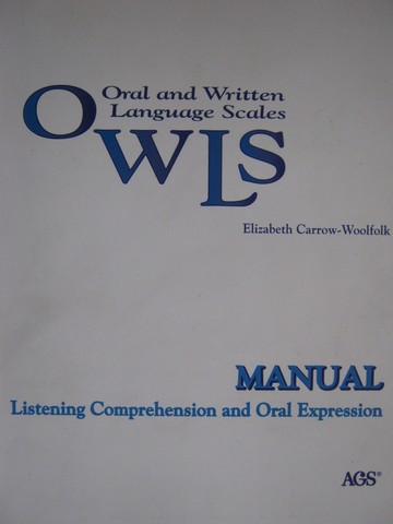 (image for) OWLS Listening Comprehension & Oral Expression Manual (P)