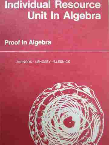 (image for) Individual Resource Unit in Algebra Proof of Algebra (P)