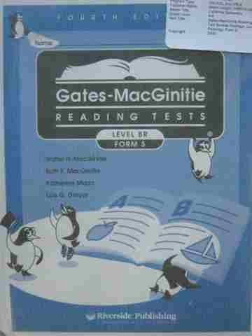(image for) Gates-MacGinitie Reading Tests 4e Level BR Form S Test (Pk)