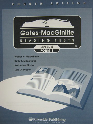 (image for) Gates-MacGinitie Reading Tests 4e Level 5 Form S Test (Pk)