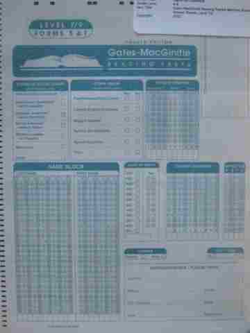 (image for) Gates-MacGinitie Reading Tests 4e 7/9 S&T Answer Sheets (Pk)