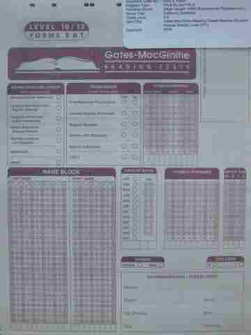 (image for) Gates-MacGinitie Reading Tests 4e 10/12 S&T Answer Sheets (Pk)