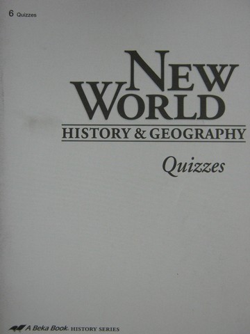 (image for) New World History & Geography Grade 6 Quizzes (P)