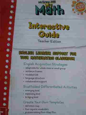 (image for) My Math 1 Interactive Guide TE (TE)(P)