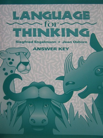 (image for) Language for Thinking Answer Key (P) by Siegfried Engelmann & Jean Osborn
