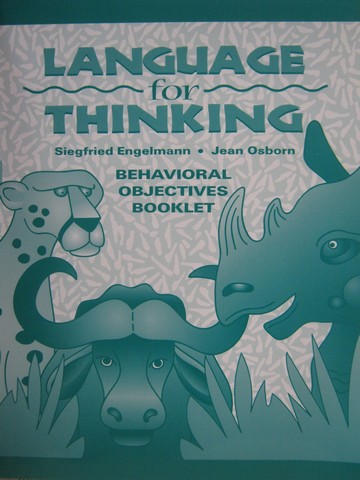 (image for) Language for Thinking Behavioral Objectives Booklet (P) by Siegfried Engelmann & Jean Osborn