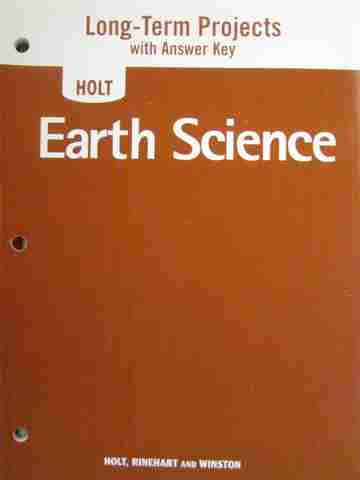 (image for) Holt Earth Science Long-Term Projects with Answer Key (P)