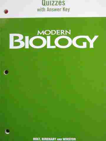 (image for) Modern Biology Quizzes with Answer Key (P)
