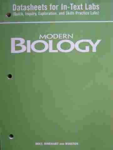 (image for) Modern Biology Datasheets for In-Text Labs (P)