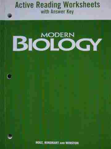 (image for) Modern Biology Active Reading Worksheets with Answer Key (P)