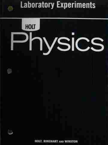 (image for) Holt Physics Laboratory Experiments (P) by Biedenweg, Komon, etc.