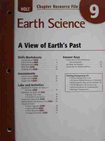 (image for) Holt Earth Science Chapter Resource File 9 (P)