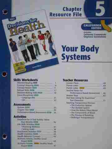 (image for) Decisions for Health Level Blue Chapter Resource File 5 (CA)(P)