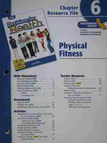 (image for) Decisions for Health Level Blue Chapter Resource File 6 (CA)(P)