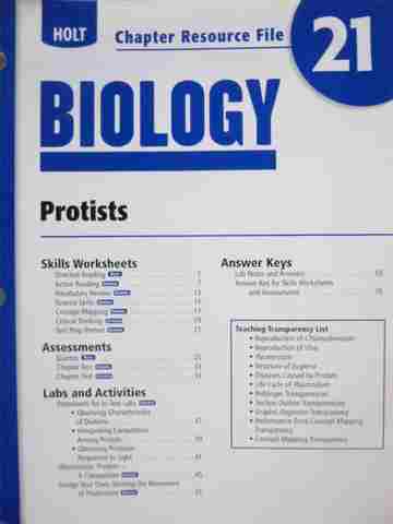 (image for) Holt Biology Chapter Resource File 21 (P)