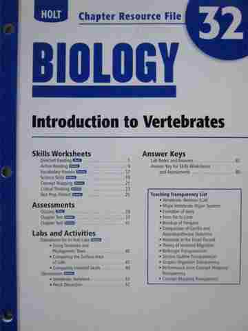 (image for) Holt Biology Chapter Resource File 32 (P)