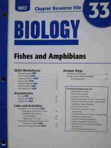 (image for) Holt Biology Chapter Resource File 33 (P)