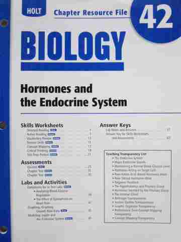 (image for) Holt Biology Chapter Resource File 42 (P)