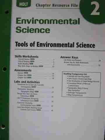 (image for) Environmental Science Chapter Resource File 2 (P)