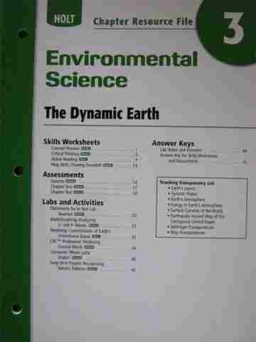 (image for) Environmental Science Chapter Resource File 3 (P)