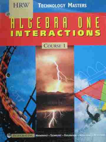 (image for) Algebra 1 Interactions Course 1 Technology Masters (P)