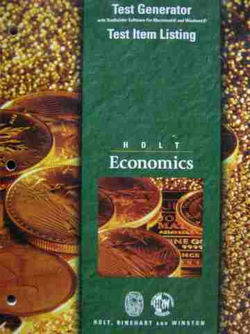 (image for) Holt Economics Test Item Listing (P)