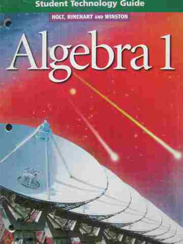 (image for) Algebra 1 Student Technology Guide (P)
