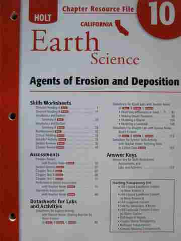 (image for) California Earth Science Chapter Resource File 10 (CA)(P)