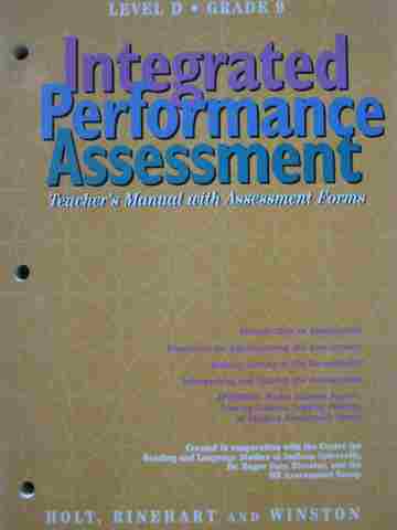 (image for) Integrated Performance Assessment Level D Grade 9 TM (TE)(P)