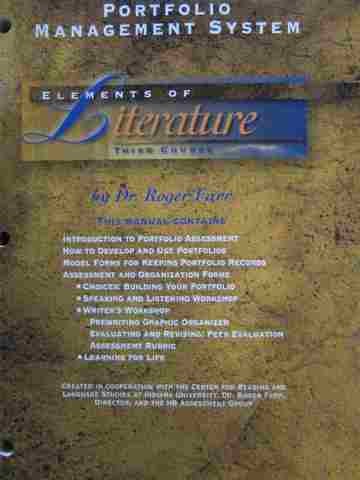 (image for) Elements of Literature 3rd Course Portfolio Management System(P)