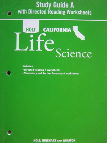 (image for) California Life Science Study Guide A with Directed Reading (P)