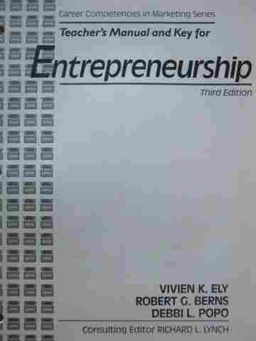 (image for) Entrepreneurship 3rd Edition Teacher's Manual & Key (TE)(P)