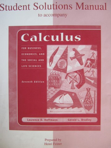 (image for) Calculus 7th Edition Student Solutions Manual (P) by Feiner
