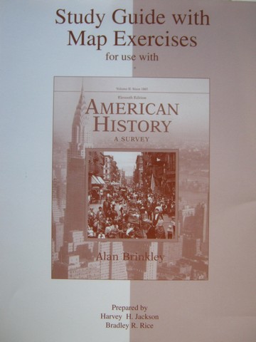 (image for) American History A Survey 11th Edition Volume 2 Study Guide (P)
