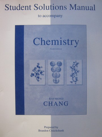 (image for) Chemistry 9th Edition Student Solutions Manual (P)