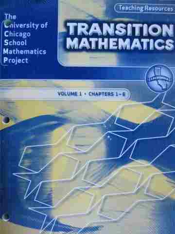 (image for) UCSMP Transition Mathematics Volume 1 TR (CA)(TE)(P)
