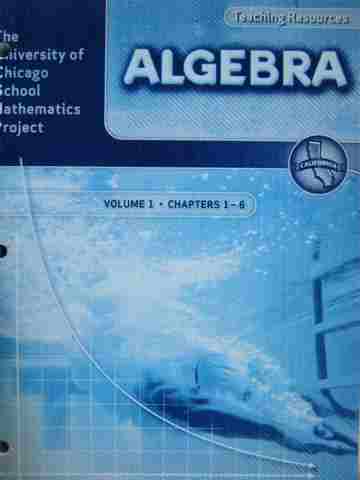 (image for) UCSMP Algebra Volume 1 Teaching Resources (CA)(TE)(P)