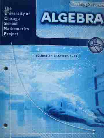 (image for) UCSMP Algebra Volume 2 Teaching Resources (CA)(TE)(P)