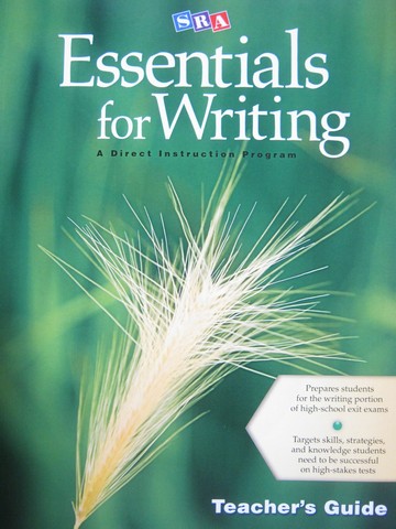 (image for) SRA Essentials for Writing TG (TE)(P) by Engelmann & Grossen