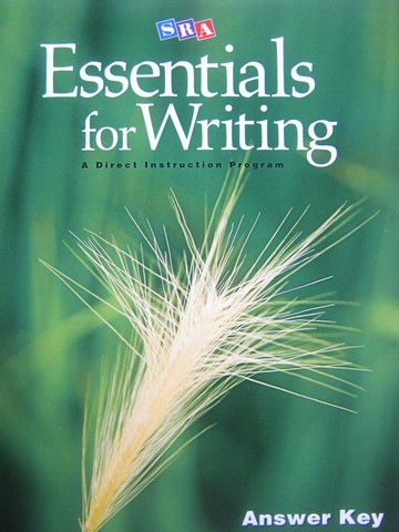 (image for) SRA Essentials for Writing Answer Key (P) by Engelmann & Grossen