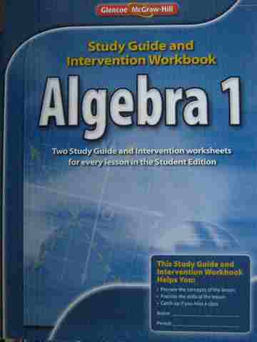 (image for) Algebra 1 Common Core Study Guide & Intervention Workbook (P) - Click Image to Close
